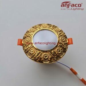 AFC Đồng 005 12W 15W Đèn Anfaco downlight âm trần vỏ đồng nguyên chất 005/12W 15W 3 chế độ