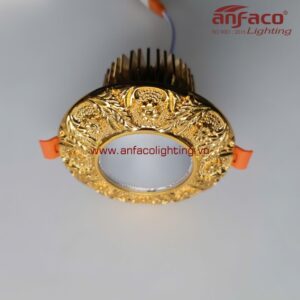 AFC Đồng 005 12W 15W Đèn Anfaco downlight âm trần vỏ đồng nguyên chất 005/12W 15W 3 chế độ