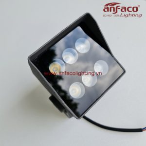 Đèn pha vuông Anfaco AFC 015-6Wx2=12W ip65 kín nước chiếu rọi cây cối, tường cột, cảnh quan ngoài trời