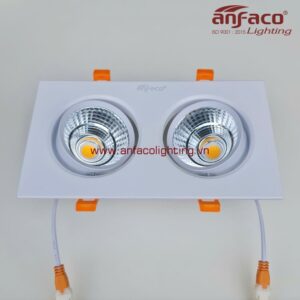 AFC 318/7Wx2 12Wx2 Đèn Led downlight âm trần 2 bóng Anfaco xoay góc