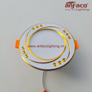 AFC 427 7W 9W 12W Đèn downlight âm trần Anfaco viền màu vàng tán quang AFC427 đổi màu