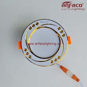 AFC 427 7W 9W 12W Đèn downlight âm trần Anfaco viền màu vàng tán quang AFC427 đổi màu