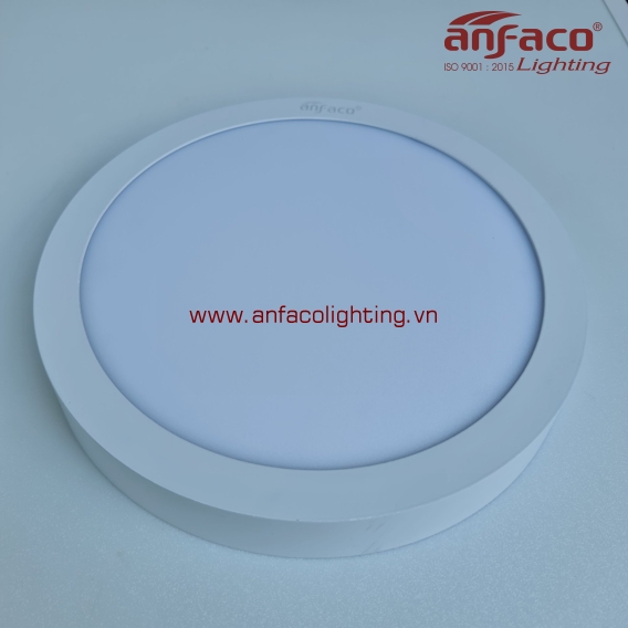 Đèn Anfaco panel áp trần gắn nổi AFC 555 viền trắng 6W 12W 18W 22W 28W 36W 48W tròn