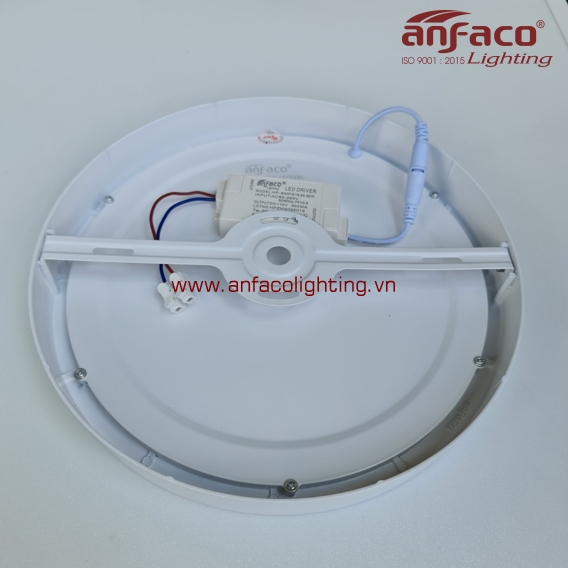 Đèn Anfaco panel gắn nổi AFC 555-6W 12W 18W 22W 28W 36W 48W tròn viền trắng