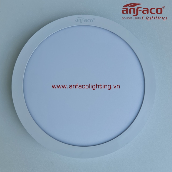 Đèn Anfaco panel ốp trần gắn nổi AFC 555 6W 12W 18W 22W 28W 36W 48W tròn viền trắng