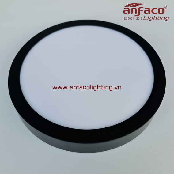 Đèn Anfaco panel ốp trần nổi tròn viền đen AFC 555D 12W 18W 22W