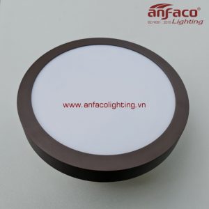 AFC-555N Đèn ốp trần panel Anfaco AFC555N vỏ nâu 6W 12W 18W 22W ánh sáng trắng, vàng, trung tính, 3 chế độ