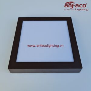 AFC 556N 6W 12W 18W 22W Đèn LED panel vuông viền màu nâu gắn trần nổi Anfaco