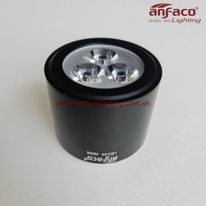 Đèn Anfaco downlight lon nổi AFC 643D 3W vỏ đen
