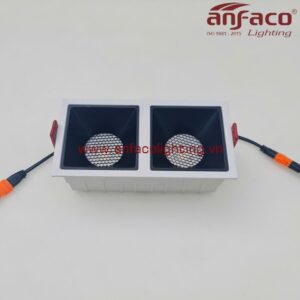 AFC 748/2 7W 9W Đèn LED Anfaco downlight âm trần đôi AFC 748 7Wx2 9Wx2 Anfaco