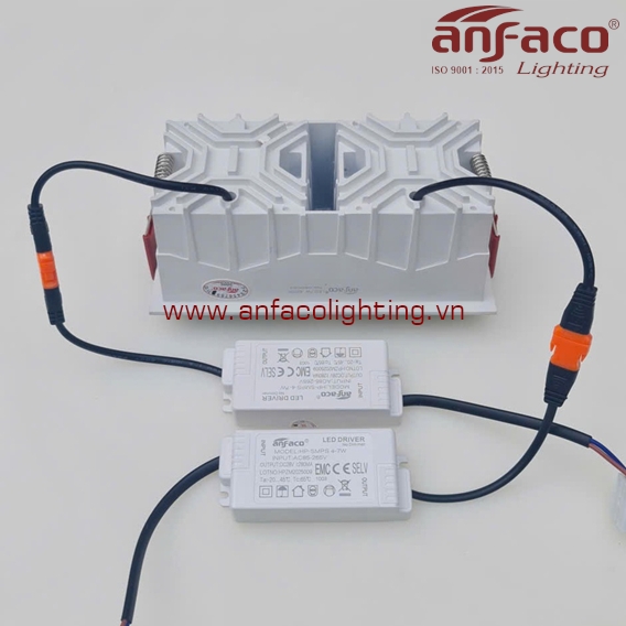 748-2-7w-9w-2 AFC 748/2 7W 9W Đèn LED Anfaco downlight âm trần đôi AFC 748 7Wx2 9Wx2 Anfaco