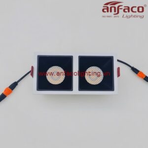 AFC 748/2 7W 9W Đèn LED Anfaco downlight âm trần đôi AFC 748 7Wx2 9Wx2 Anfaco