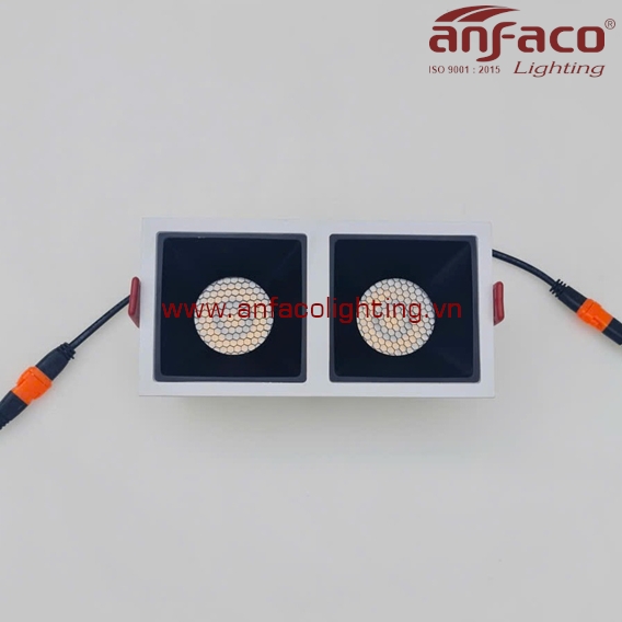 748-2-7w-9w AFC 748/2 7W 9W Đèn LED Anfaco downlight âm trần đôi AFC 748 7Wx2 9Wx2 Anfaco
