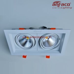 AFC 758-12Wx2 Đèn LED downlight âm trần vuông đôi xoay góc 360 độ Anfaco