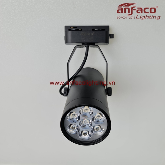 Đèn chiếu tiêu điểm Spotlight Anfaco AFC-888D-7W vỏ đen gắn ray