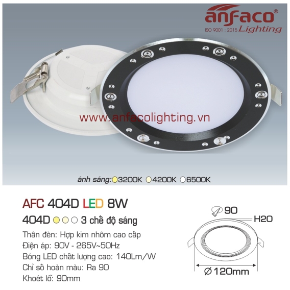 Led âm trần Anfaco AFC 404D-8W