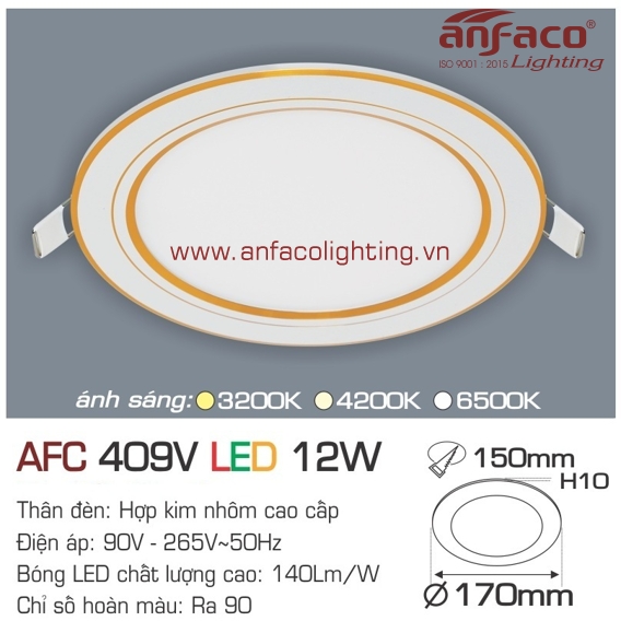 Đèn LED panel Anfaco AFC 409V-12W