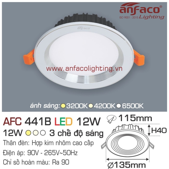 Led âm trần Anfaco AFC 441B-12W