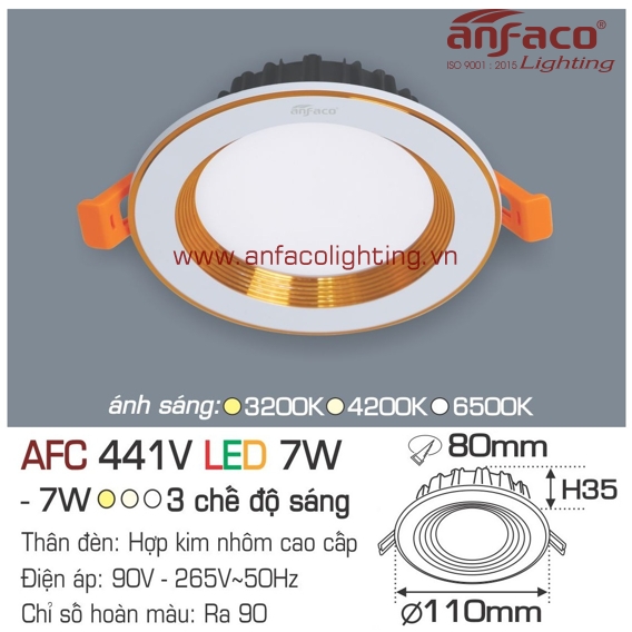 Led âm trần Anfaco AFC 441V-7W