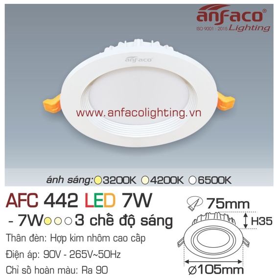 Đèn LED âm trần Anfaco AFC 442-7W