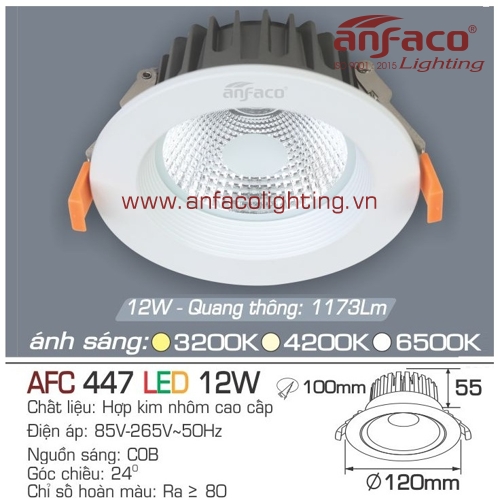 Led âm trần Anfaco AFC 447-12W