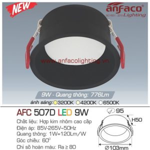 AFC507 Đèn LED âm trần Anfaco AFC 507D-9W