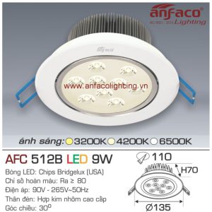 Đèn LED âm trần Anfaco AFC 512B-9W