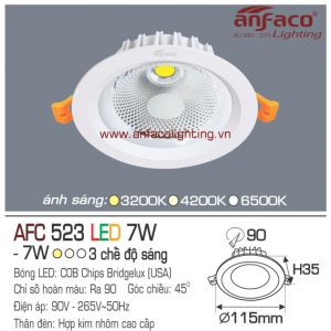 Đèn LED âm trần Anfaco AFC 523-7W