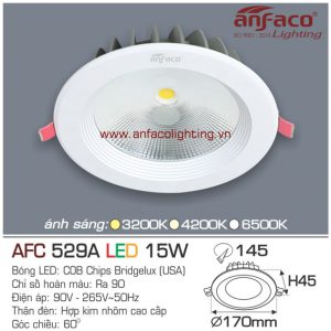 Đèn LED âm trần Anfaco AFC 529A-15W