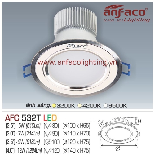 Led âm trần Anfaco AFC 532T-9W