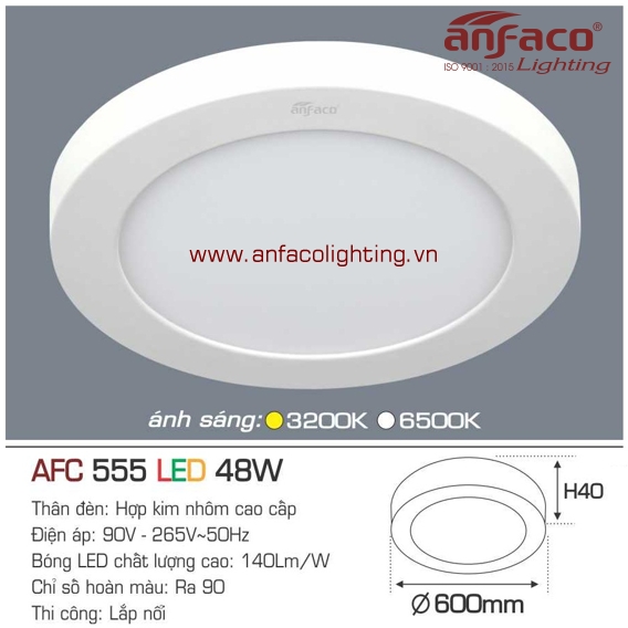 Đèn LED panel nổi Anfaco AFC 555-48W