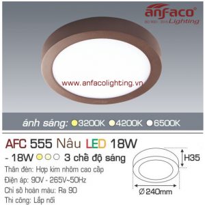 Đèn LED panel nổi Anfaco AFC 555 Nâu-18W