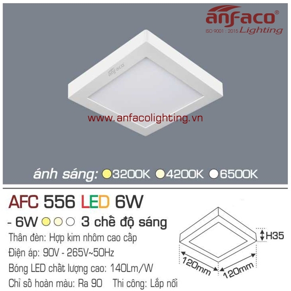 Đèn LED panel nổi Anfaco AFC 556-6W