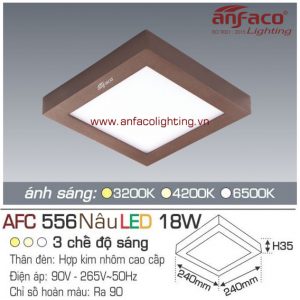 Đèn LED panel nổi Anfaco AFC 556 Nâu-18W
