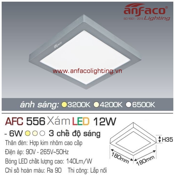 LED panel nổi AFC 556 xám 12W