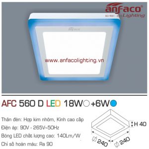 Đèn LED ốp trần nổi Anfaco AFC 560D-18W+6W