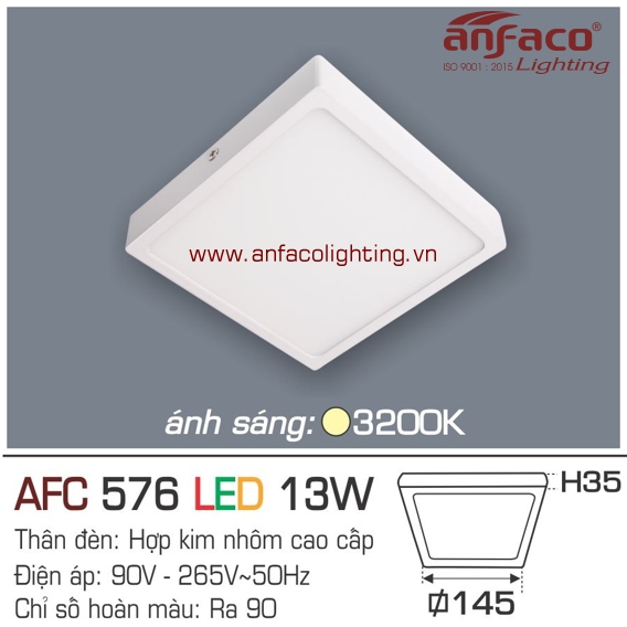 Đèn LED ốp trần Anfaco AFC 576-13W