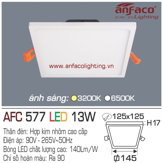 Đèn LED âm trần Anfaco AFC 577-13W