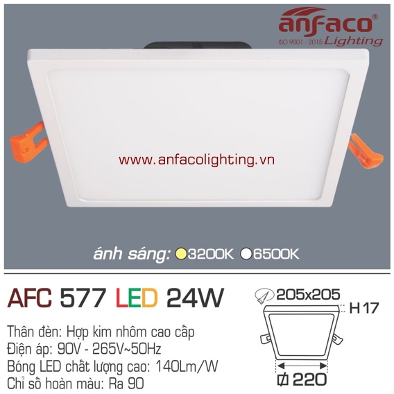 Đèn LED âm trần Anfaco AFC 577-24W