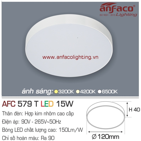 Đèn LED panel nổi Anfaco AFC 579T-15W