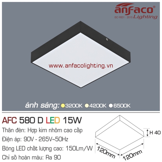 Đèn LED panel nổi Anfaco AFC 580D-15W
