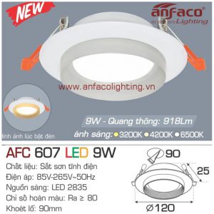 AFC607 Đèn LED âm trần Anfaco AFC 607-9W