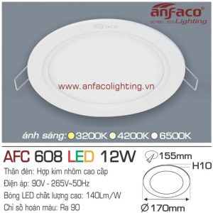 Đèn LED panel Anfaco AFC 608-12W