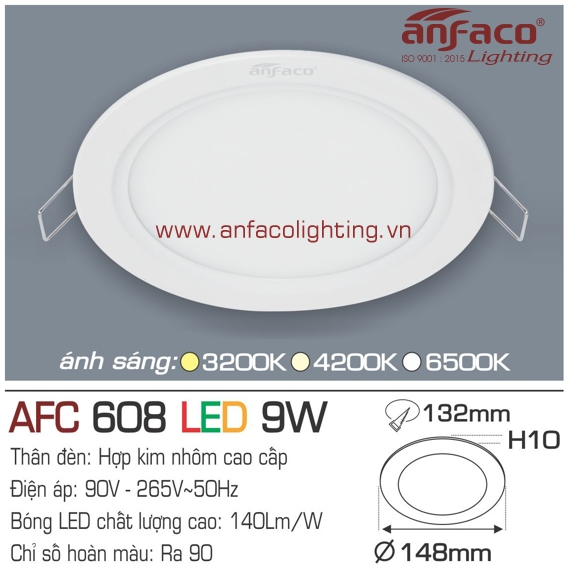 Đèn LED panel Anfaco AFC 608-9W