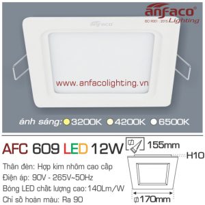 Đèn LED panel Anfaco AFC 609-12W