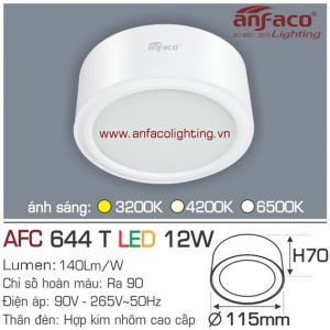 Đèn LED downlight nổi Anfaco AFC 644T-12W