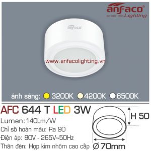 Đèn LED downlight nổi Anfaco AFC 644T-3W
