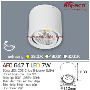 Đèn LED downlight nổi Anfaco AFC 647T-7W