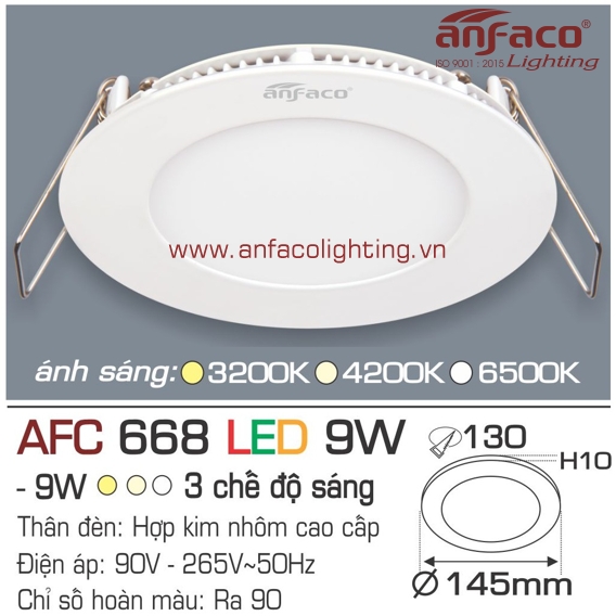 Đèn LED panel Anfaco AFC 668-9W