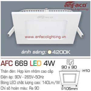 Đèn LED panel Anfaco AFC 669-4W